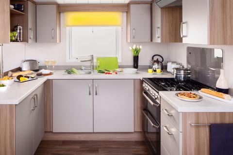 Kitchen Area of a Caravan Holiday Home