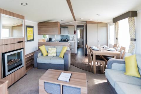 Living Area of a Caravan Holiday Home