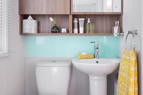 Toilet Area of a Caravan Holiday Home