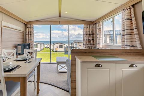 Lounge and Dining Area in a Caravan Holiday Home