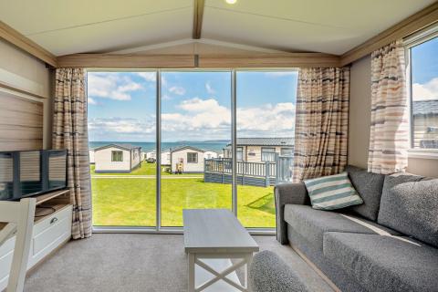  Interior Lounge Area of a Caravan Holiday Home