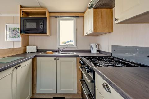 Kitchen Area of a Caravan Holiday Home