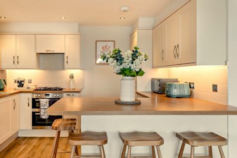 Breakfast Bar Area of Waters Edge 2 Bedroom Apartment