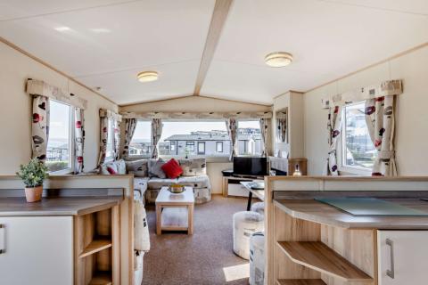 heron 3 bed caravan lounge
