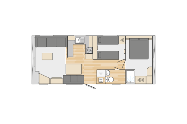 Floorplan of a Caravan Holiday Home