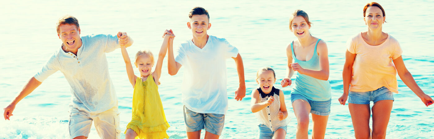 A Group of People in the Sea on a North Devon Beach