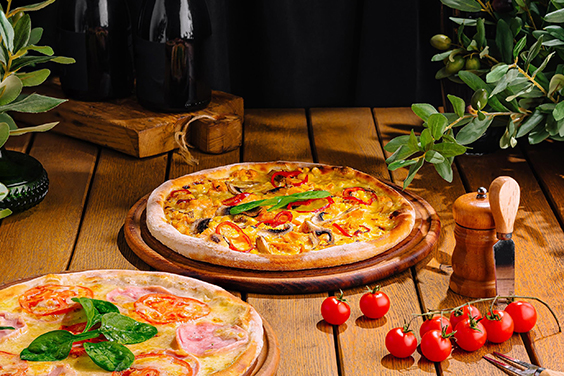 wood fired pizza served ready to eat