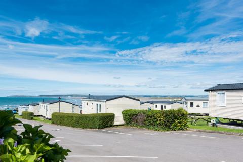 A Row of Holiday Homes Overlooking the Atlantic Ocean