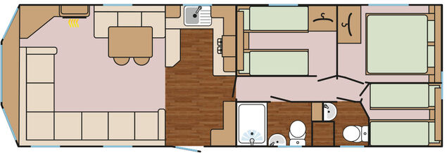 Floorplan of a Caravan Holiday Home