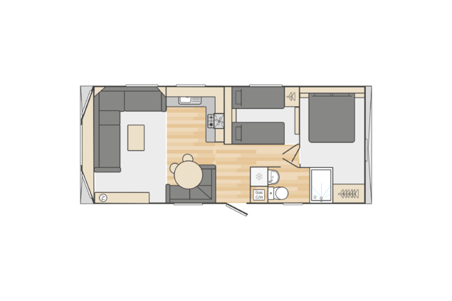 Floorplan of a Caravan Holiday Home