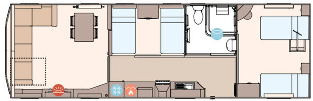 Floorplan of a Caravan Holiday Home