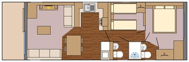 Floorplan of a Caravan Holiday Home