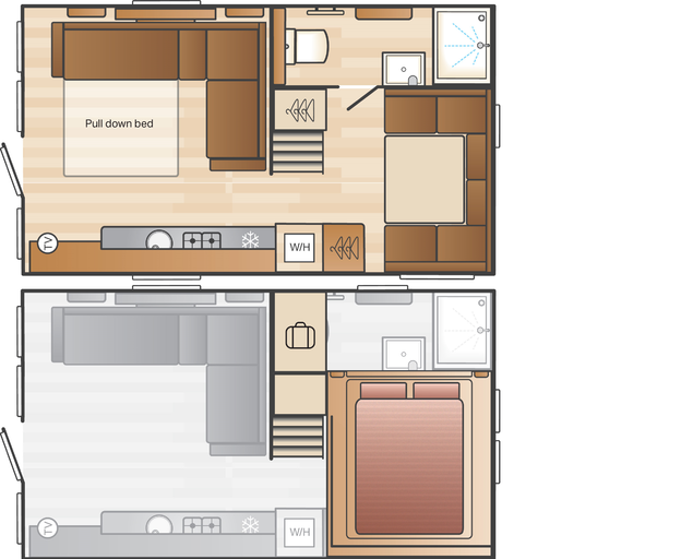 Floorplan of a Pod Style Holiday Home