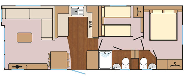 Floorplan of a Caravan Holiday Home