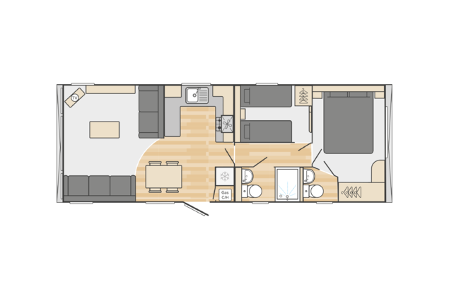 Floorplan Drawing of a Holiday Home